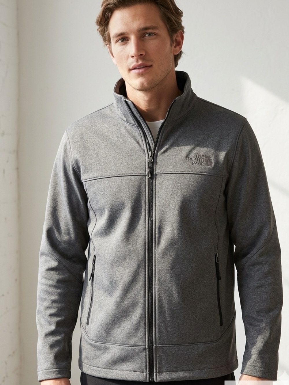 The North Face Men's Charcoal Gray Full-Zip Performance Jacket